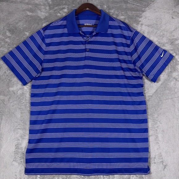 Nike Other - Nike Polo Shirt Mens XL Blue Dri-FIT Standard Fit Golf Performance Stretch